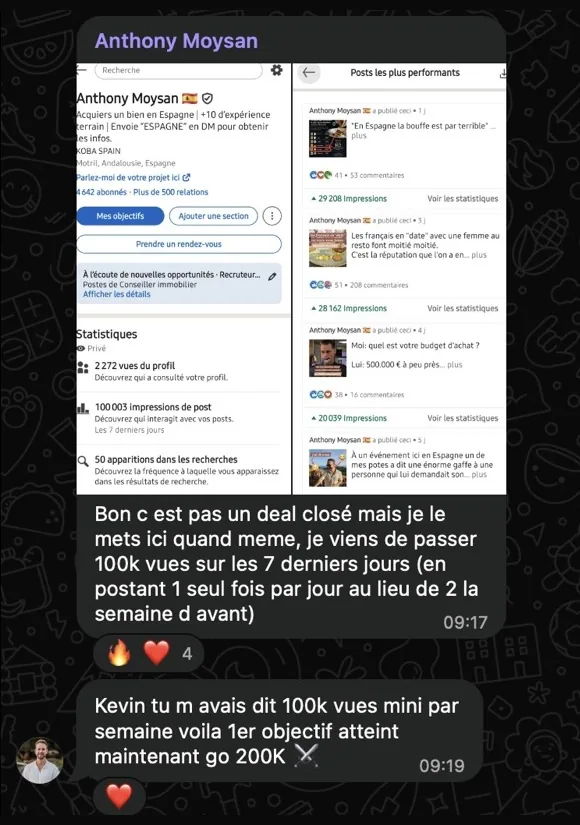 Message de Anthony Moysan