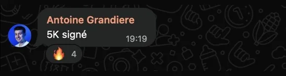 Message de Antoine Grandière
