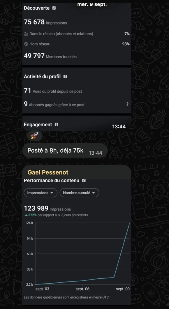 Message de Gaël Pessenot